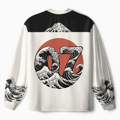 Tokyo-Tiger Focused Samurai Frog Paneled Long Sleeve Jersey