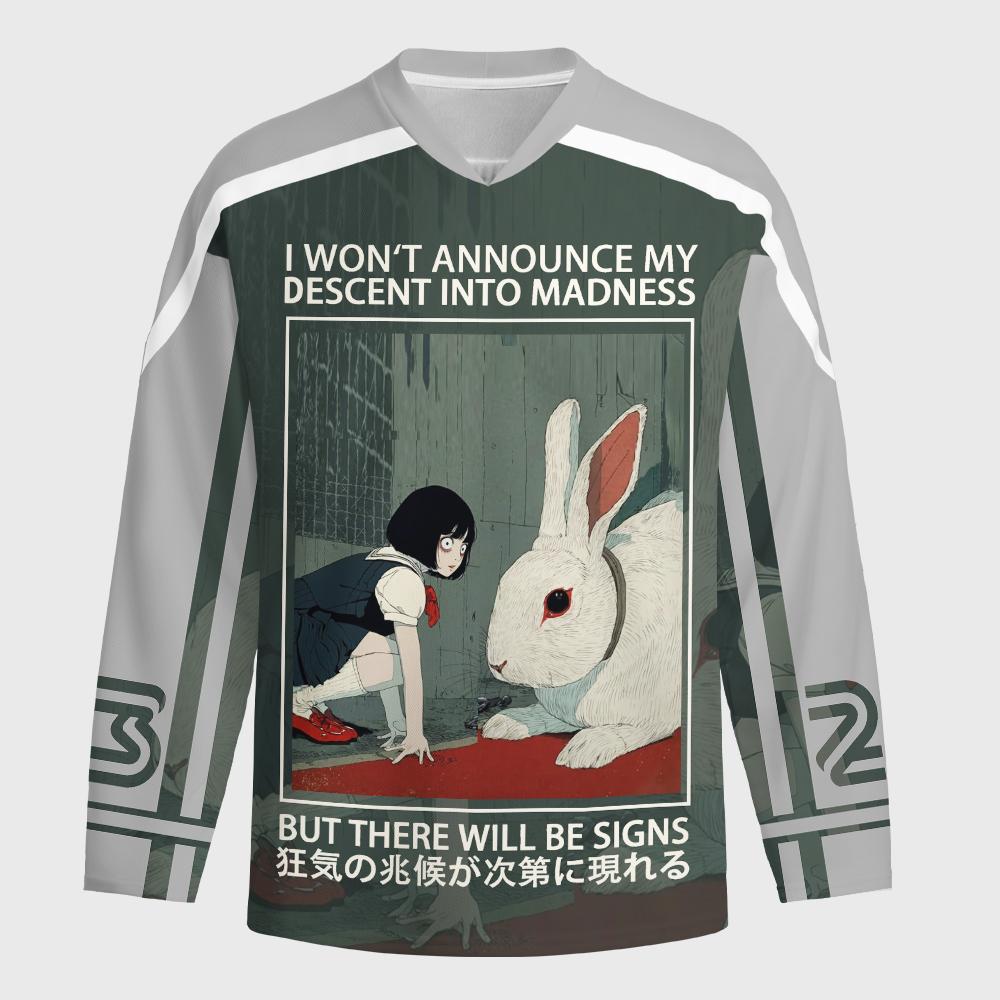 Tokyo-Tiger Unny Rabbit: Signs Of Madness Gradually Appear Long-Sleeve Hockey Jersey
