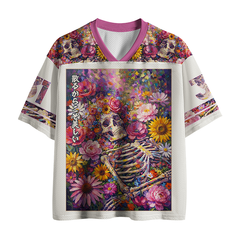 Tokyo-Tiger Bloom And Bones Mesh Jersey