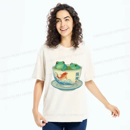 Tokyo-Tiger Frog Tea Washed T-Shirt