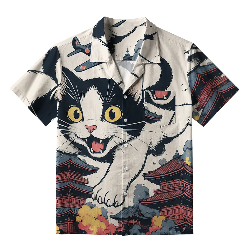 Tokyo-Tiger Cat Destroyer Aloha Hawaiian Shirt