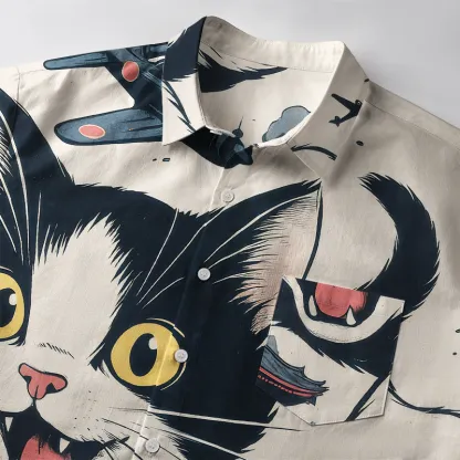 Tokyo-Tiger Cat Destroyer Button-up Shirt