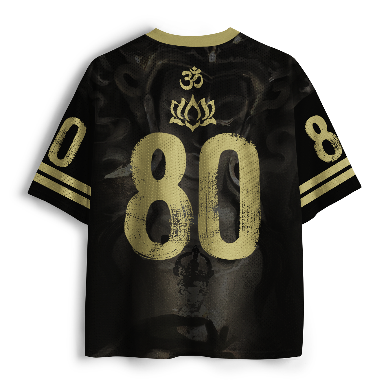 Tokyo-Tiger Spiritual Zen Guanyin Om Lotus Mesh Jersey