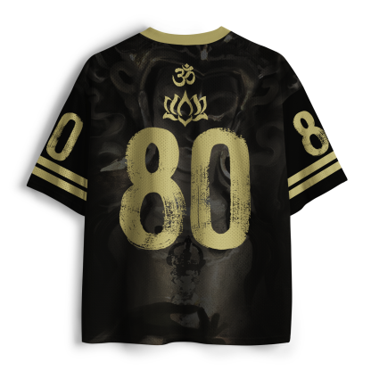 Tokyo-Tiger Spiritual Zen Guanyin Om Lotus Mesh Jersey