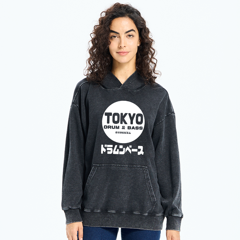Tokyo-Tiger Tokyo DnB Japanese Washed Hoodie