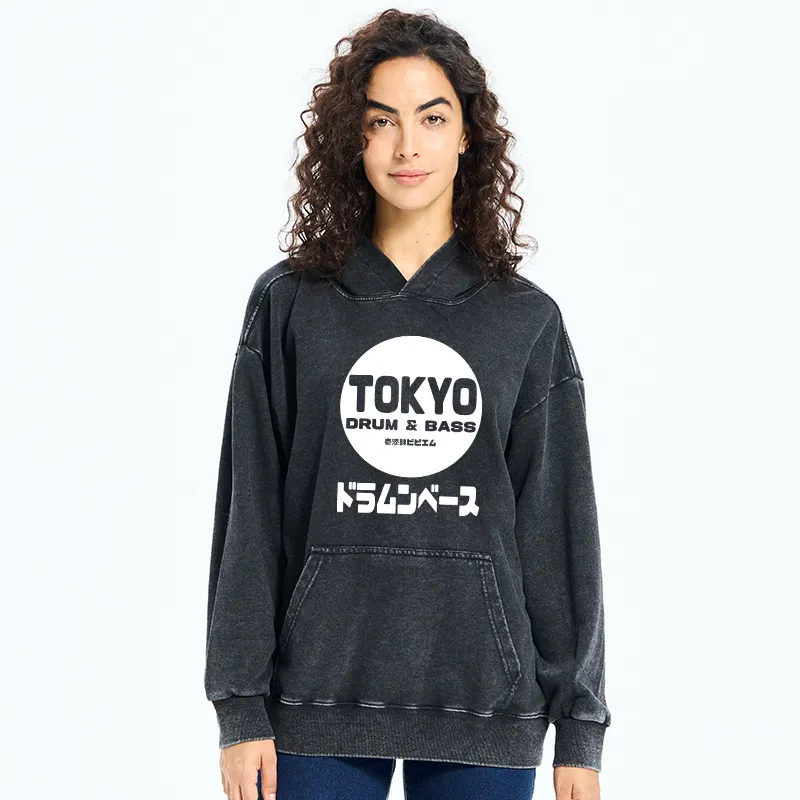 Tokyo-Tiger Tokyo DnB Japanese Washed Hoodie