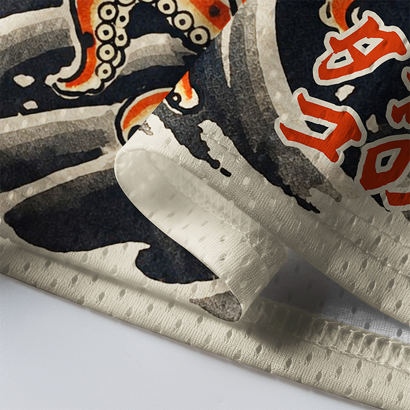 Tokyo-Tiger Octopus In The Waves Mesh Jersey
