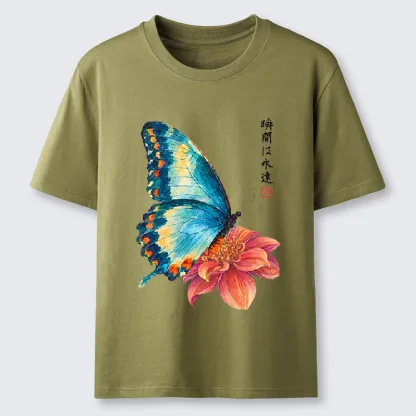 Tokyo-Tiger Flower Butterfly Vibe Classic T-Shirt