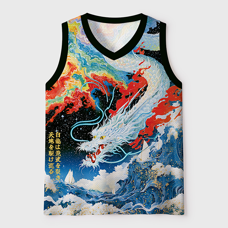 Tokyo-Tiger Celestial Sea Dragon Mesh Tank Top