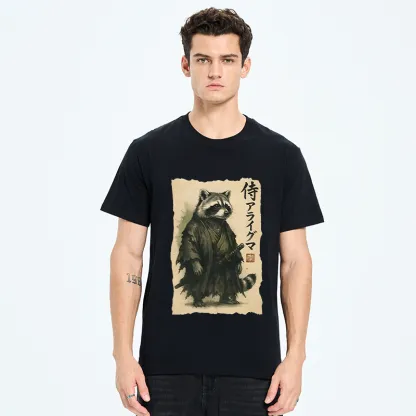 Tokyo-Tiger Japanese Samurai Raccoon Art Classic T-Shirt