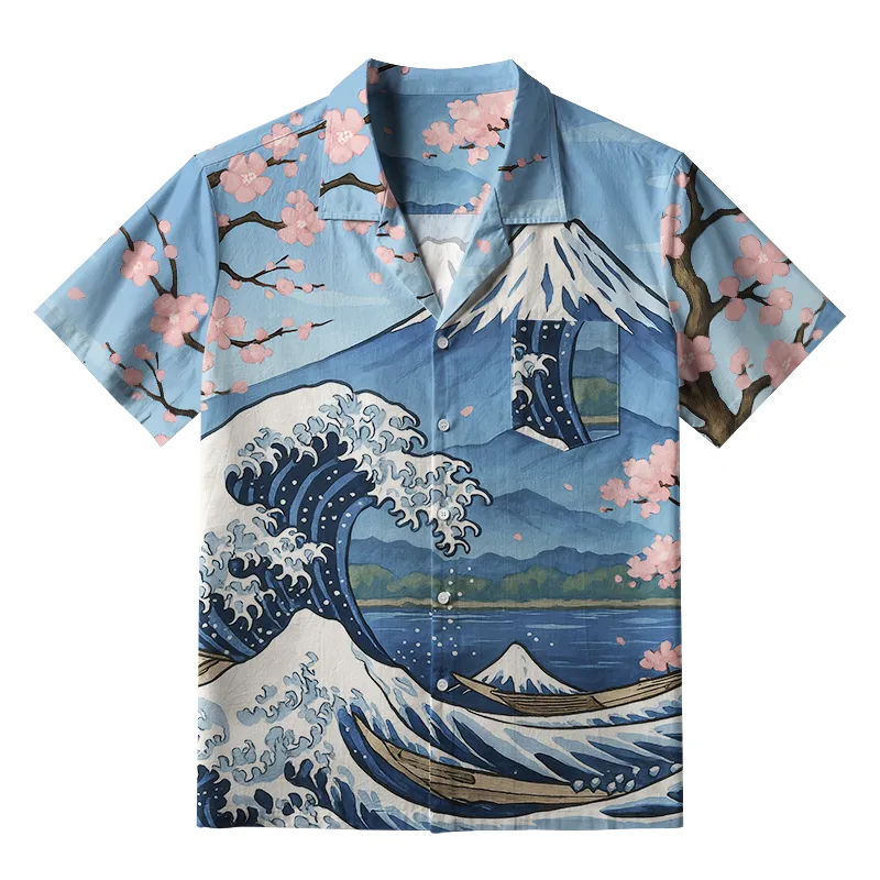 Tokyo-Tiger Waves Under Mount Fuji Aloha Hawaiian Shirt