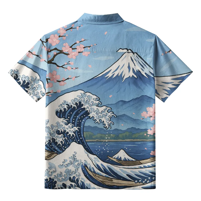 Tokyo-Tiger Waves Under Mount Fuji Aloha Hawaiian Shirt