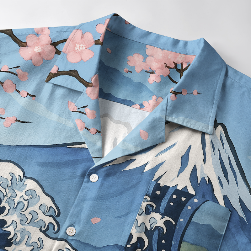Tokyo-Tiger Waves Under Mount Fuji Aloha Hawaiian Shirt
