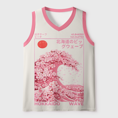 Tokyo-Tiger Sakura Surge-Hokkaido Wave Mesh Tank Top