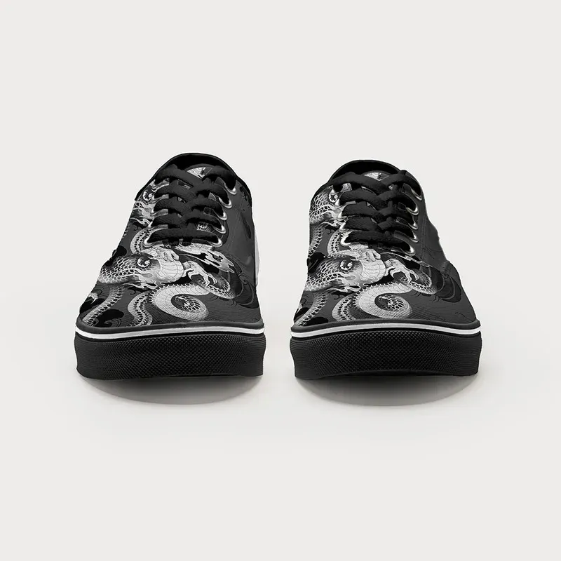 Tokyo-Tiger Majestic Dragon Entwined Canvas Shoes