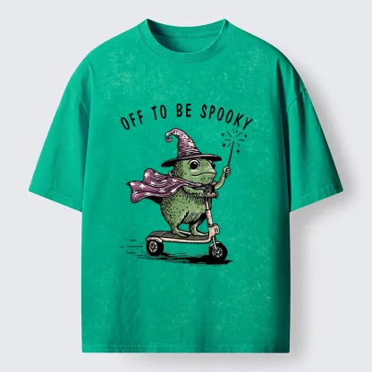 Tokyo‑Tiger Heading To Halloween Washed T‑Shirt