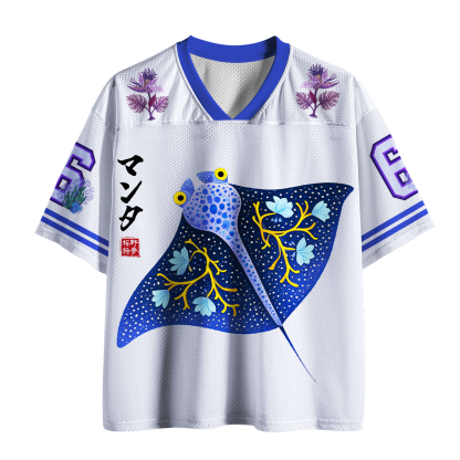 Tokyo-Tiger Seashell & Manta Mesh Jersey