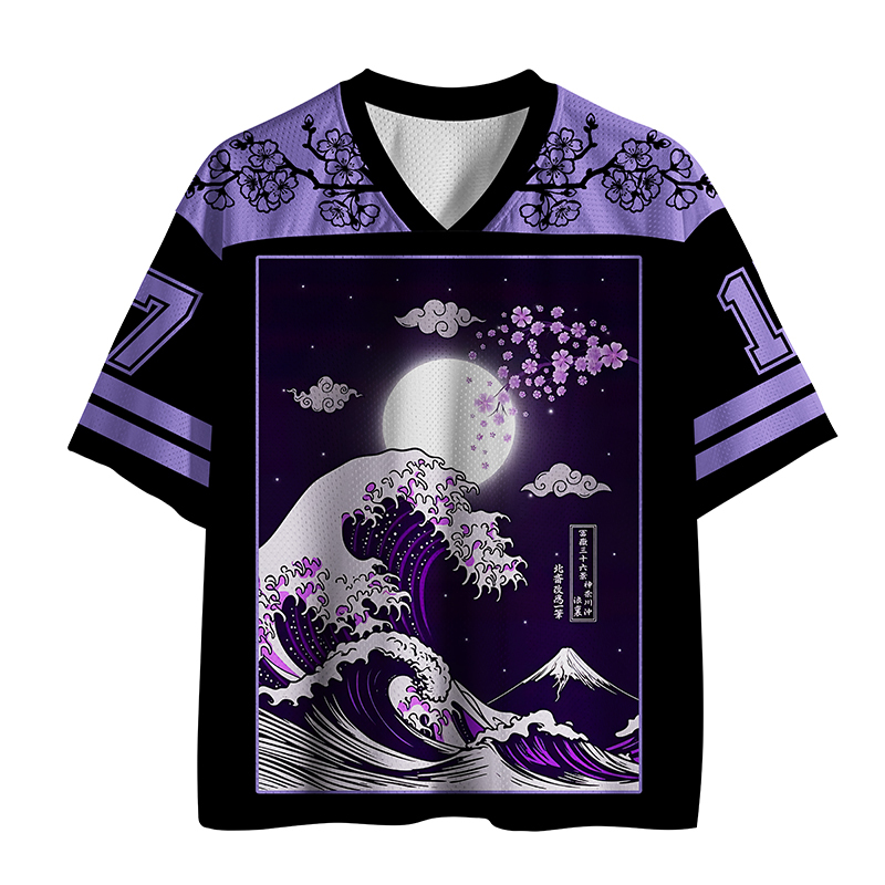 Tokyo-Tiger Midnight Wave Mesh Jersey