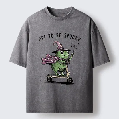Tokyo‑Tiger Heading To Halloween Washed T‑Shirt