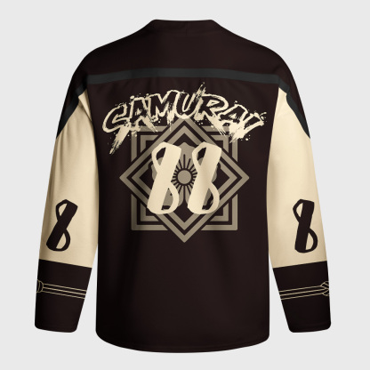 Tokyo-Tiger Rabbit Japanese Samurai Long-Sleeve Hockey Jersey