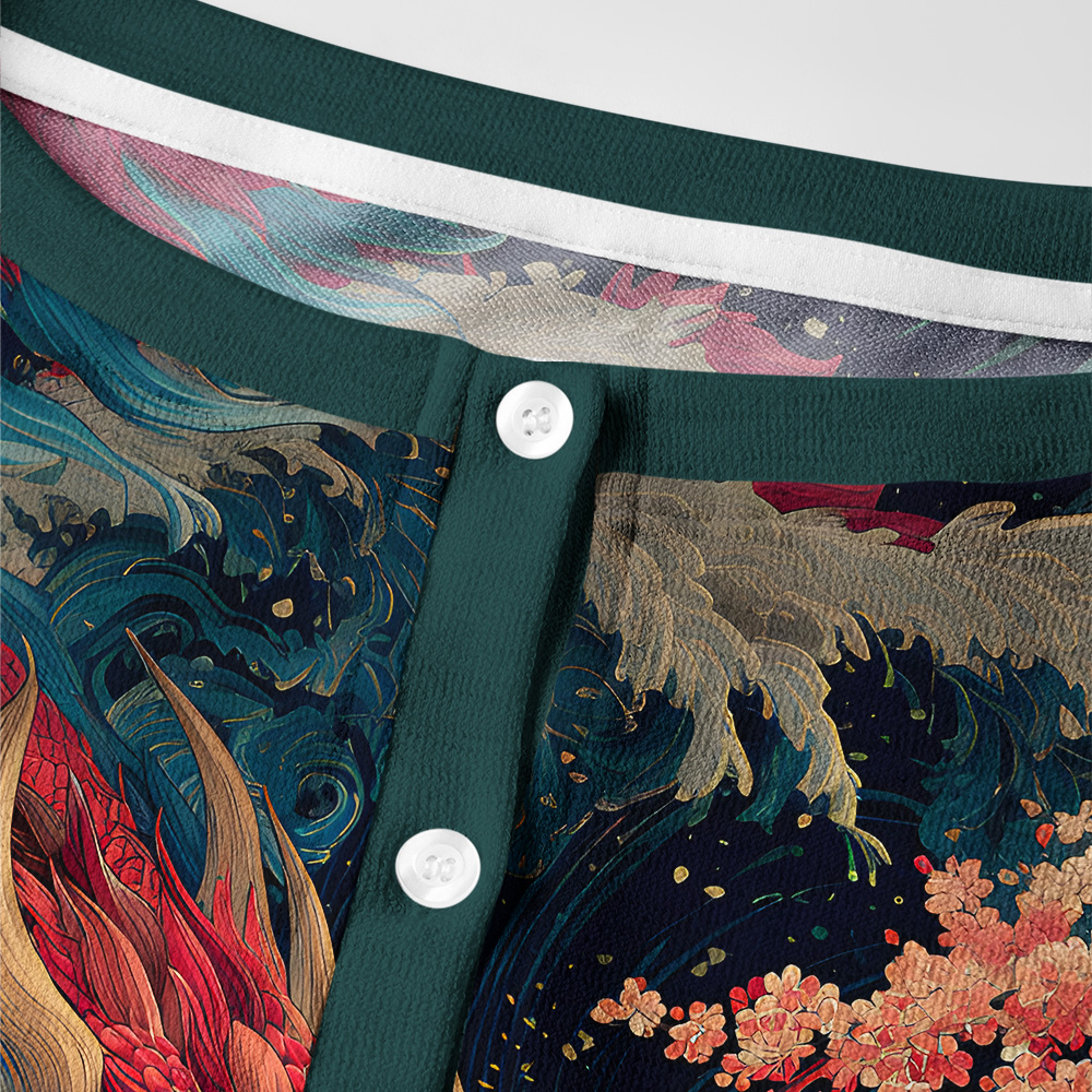 Tokyo-Tiger Red Dragon Ukiyo-e Women's Lightweight Cardigan