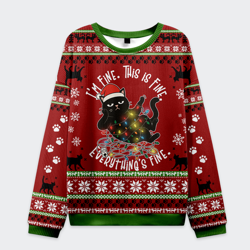Tokyo-Tiger The Great Wave Japanese Christmas Ugly Sweatshirt