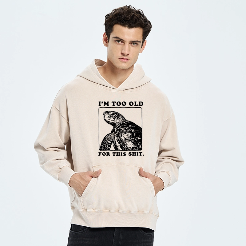 Tokyo-Tiger Turtle I Quit Meme Energy Washed Hoodie