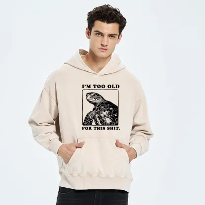 Tokyo-Tiger Turtle I Quit Meme Energy Washed Hoodie