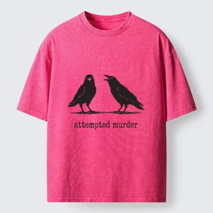 Tokyo-Tiger Funny Crow Meme Argument Washed T-Shirt