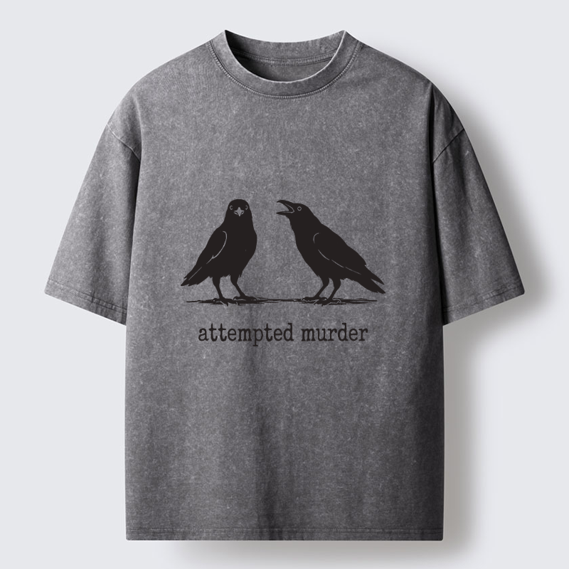 Tokyo-Tiger Funny Crow Meme Argument Washed T-Shirt