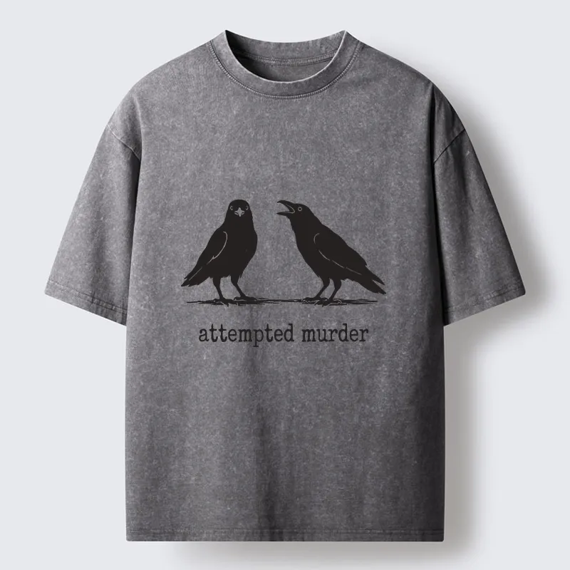 Tokyo-Tiger Funny Crow Meme Argument Washed T-Shirt