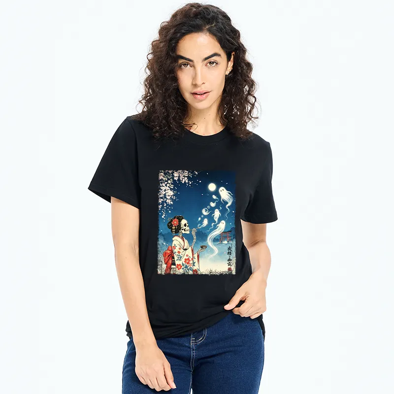 Tokyo-Tiger Moon Skeleton Ghost Classic T-Shirt
