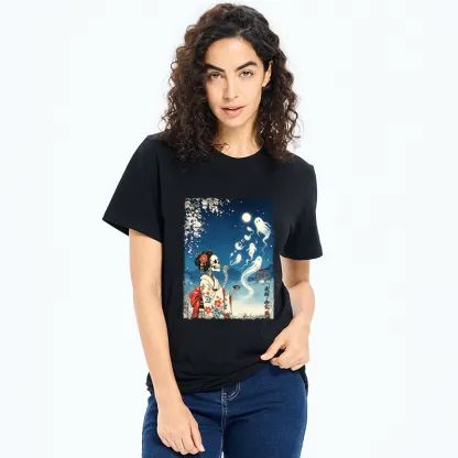 Tokyo-Tiger Moon Skeleton Ghost Classic T-Shirt