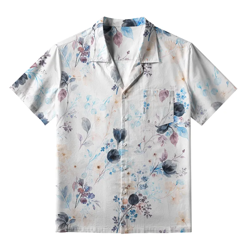 Tokyo-Tiger Pastel Floral Aloha Hawaiian Shirt