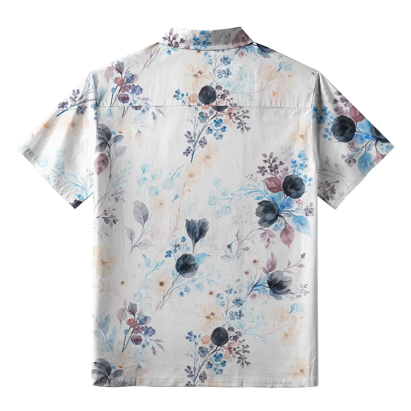 Tokyo-Tiger Pastel Floral Aloha Hawaiian Shirt