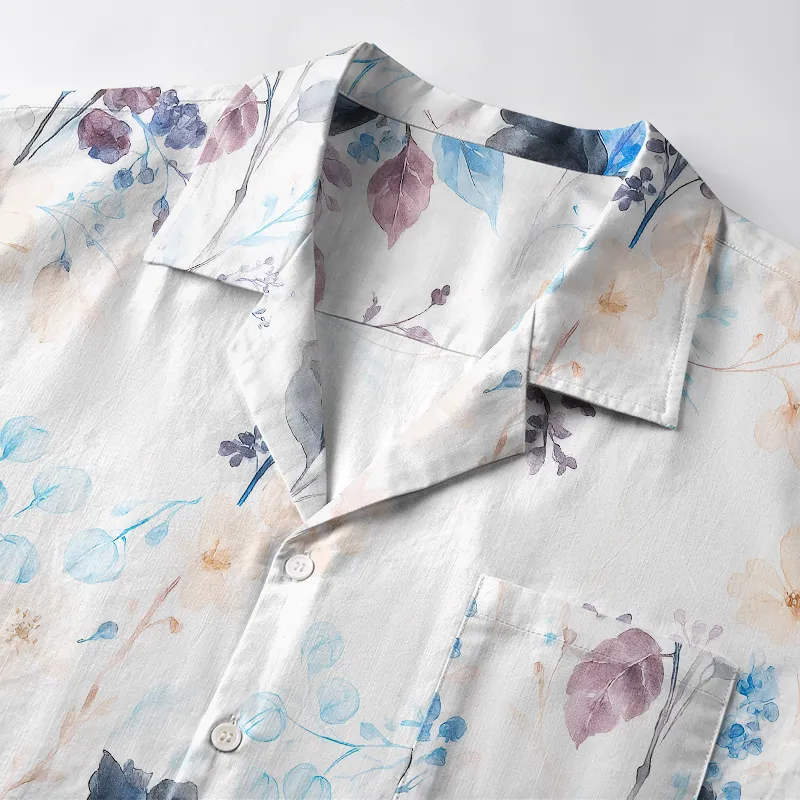 Tokyo-Tiger Pastel Floral Aloha Hawaiian Shirt