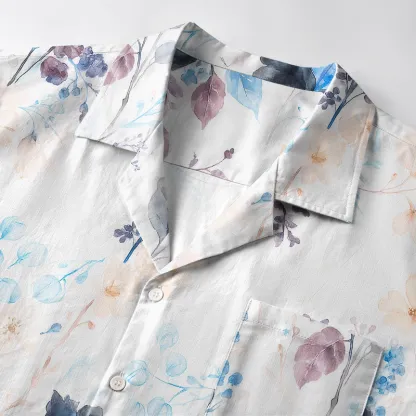 Tokyo-Tiger Pastel Floral Aloha Hawaiian Shirt