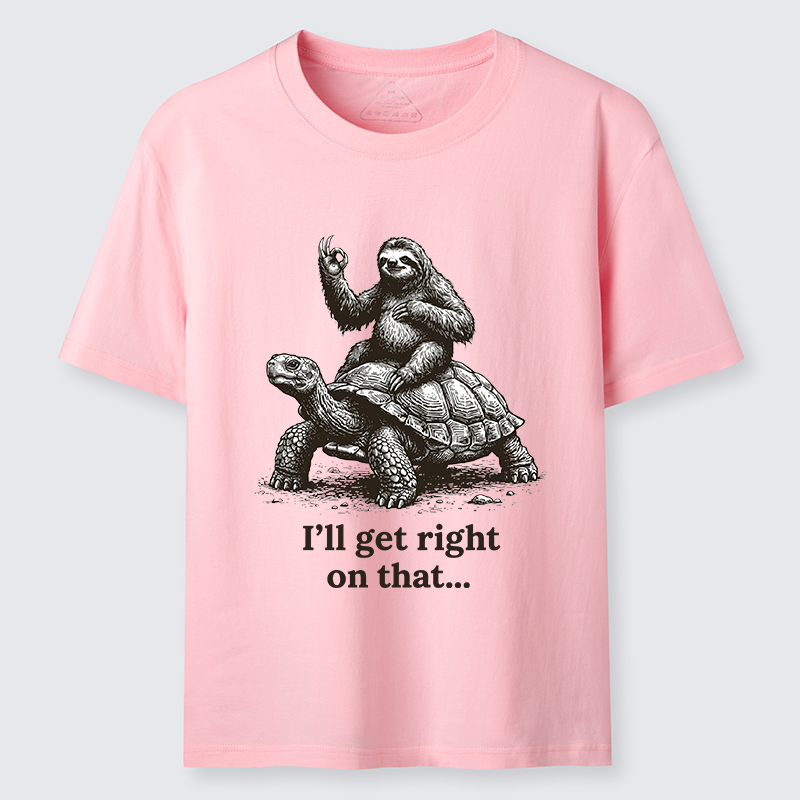 Tokyo-Tiger Sloth On Turtle Slow Friends Funny Meme Classic T-Shirt