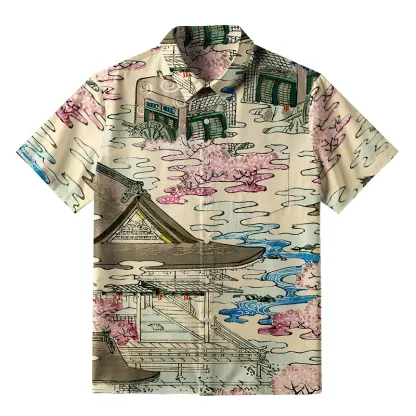 Tokyo-Tiger Japanese Courtyard Button-up Shirt