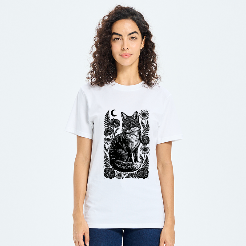 Tokyo-Tiger Wild Fox Floral Vibe Classic T-Shirt