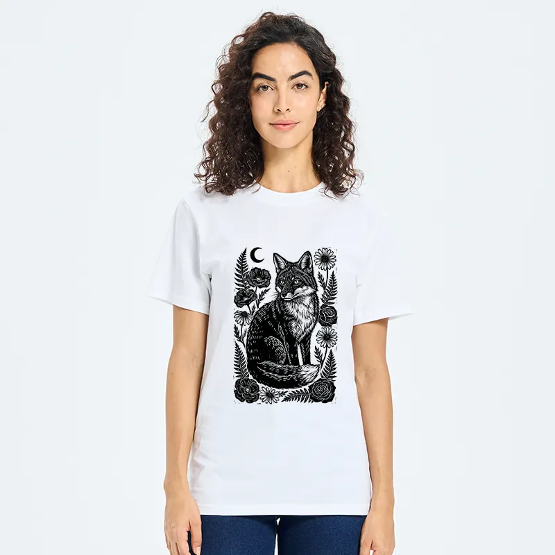 Tokyo-Tiger Wild Fox Floral Vibe Classic T-Shirt