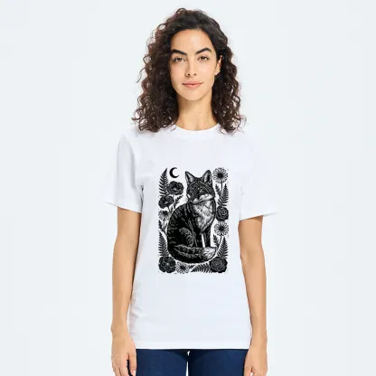 Tokyo-Tiger Wild Fox Floral Vibe Classic T-Shirt