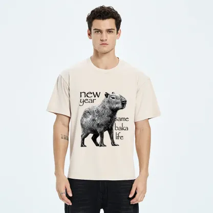 Tokyo-Tiger Different Year Same Stupidity Washed T-Shirt