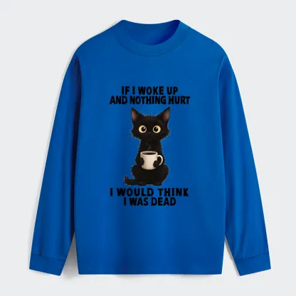 Tokyo-Tiger Funny Cute Black Cat And Coffee Meme Classic Long Sleeve T-Shirt