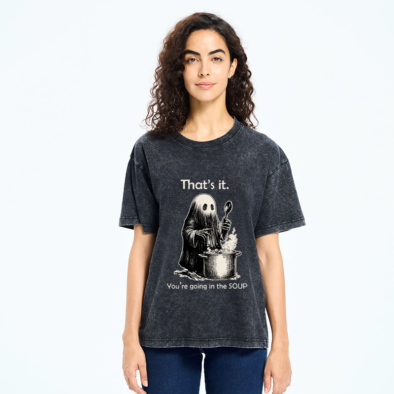 Tokyo‑Tiger Spooky Ghost Chef Washed T‑Shirt