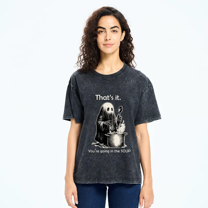 Tokyo‑Tiger Spooky Ghost Chef Washed T‑Shirt