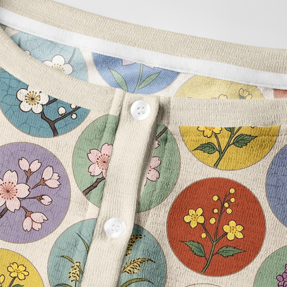 Tokyo-Tiger Circle Botanicals Women's Lightweight Cardigan