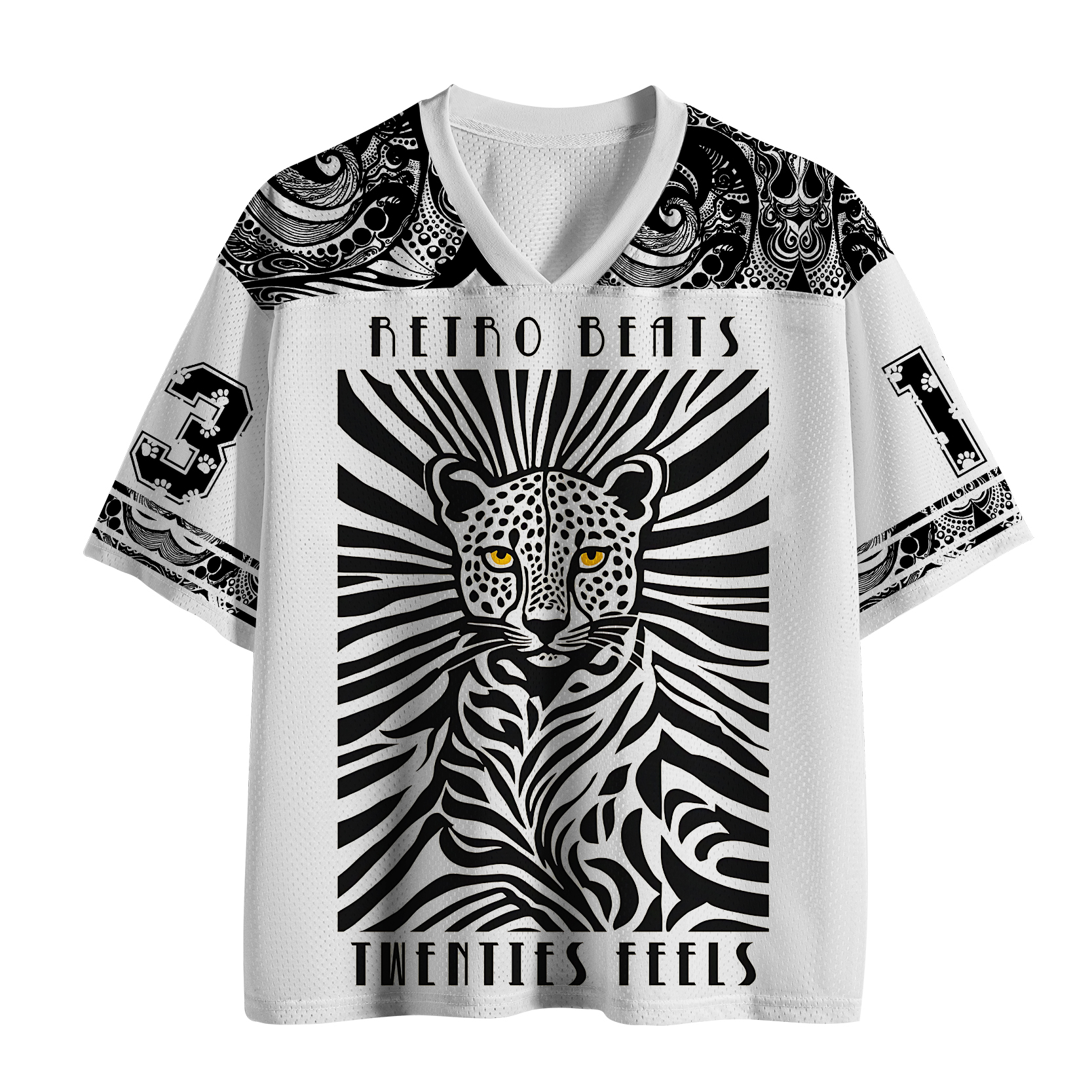 Tokyo-Tiger Golden Eyed Leopard Mesh Jersey