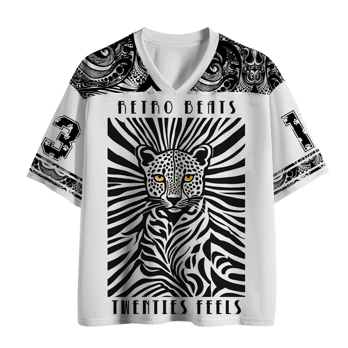 Tokyo-Tiger Golden Eyed Leopard Mesh Jersey Sale