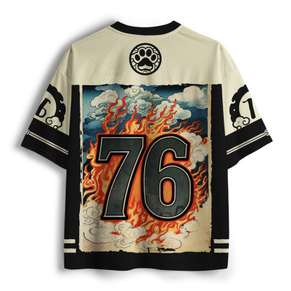 Tokyo-Tiger Fire Cloud Bull Terrier Mesh Jersey